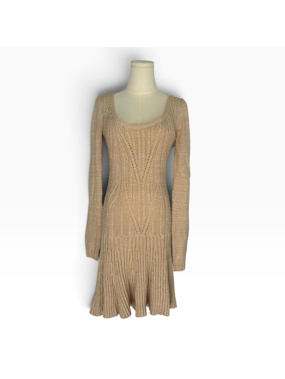 Moda International Women's Tan and Cream Dress